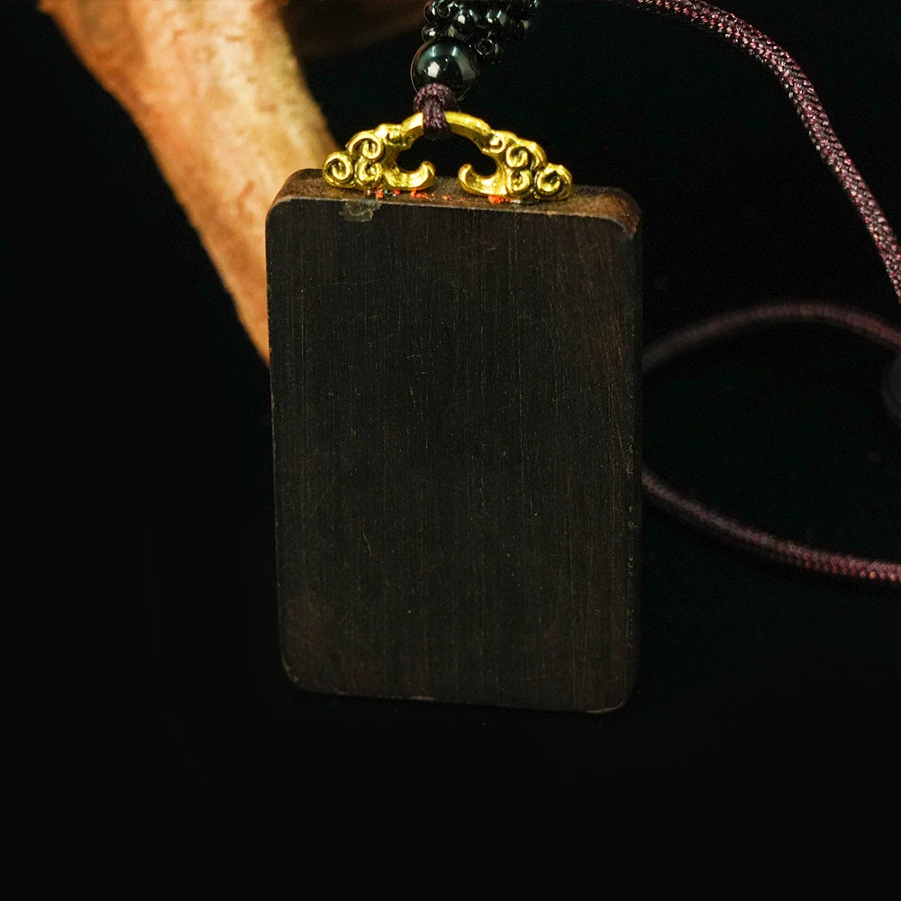 Black Sandalwood Tibetan - Style Handcrafted Blessing Necklace