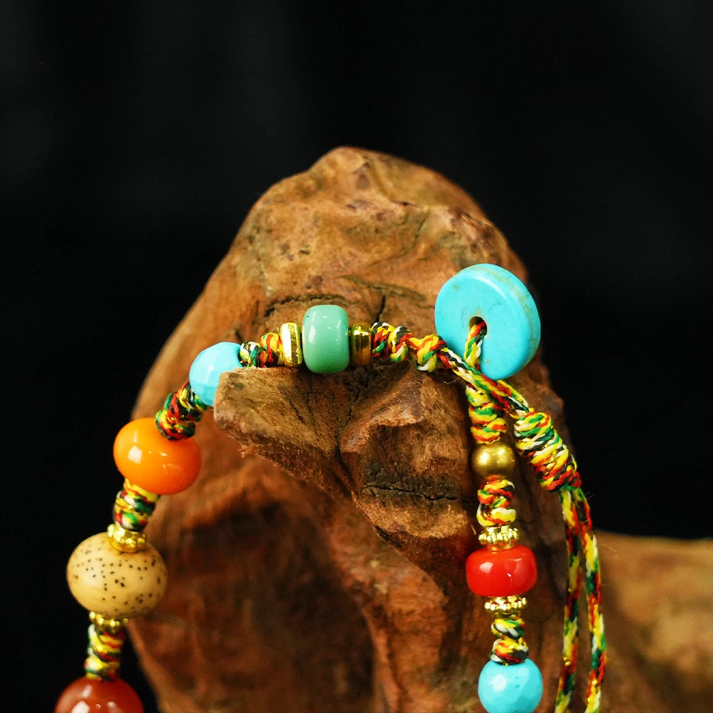 Xira Zanggu, Auspicious Cloud, and Turquoise Bead Prayer Bracelet